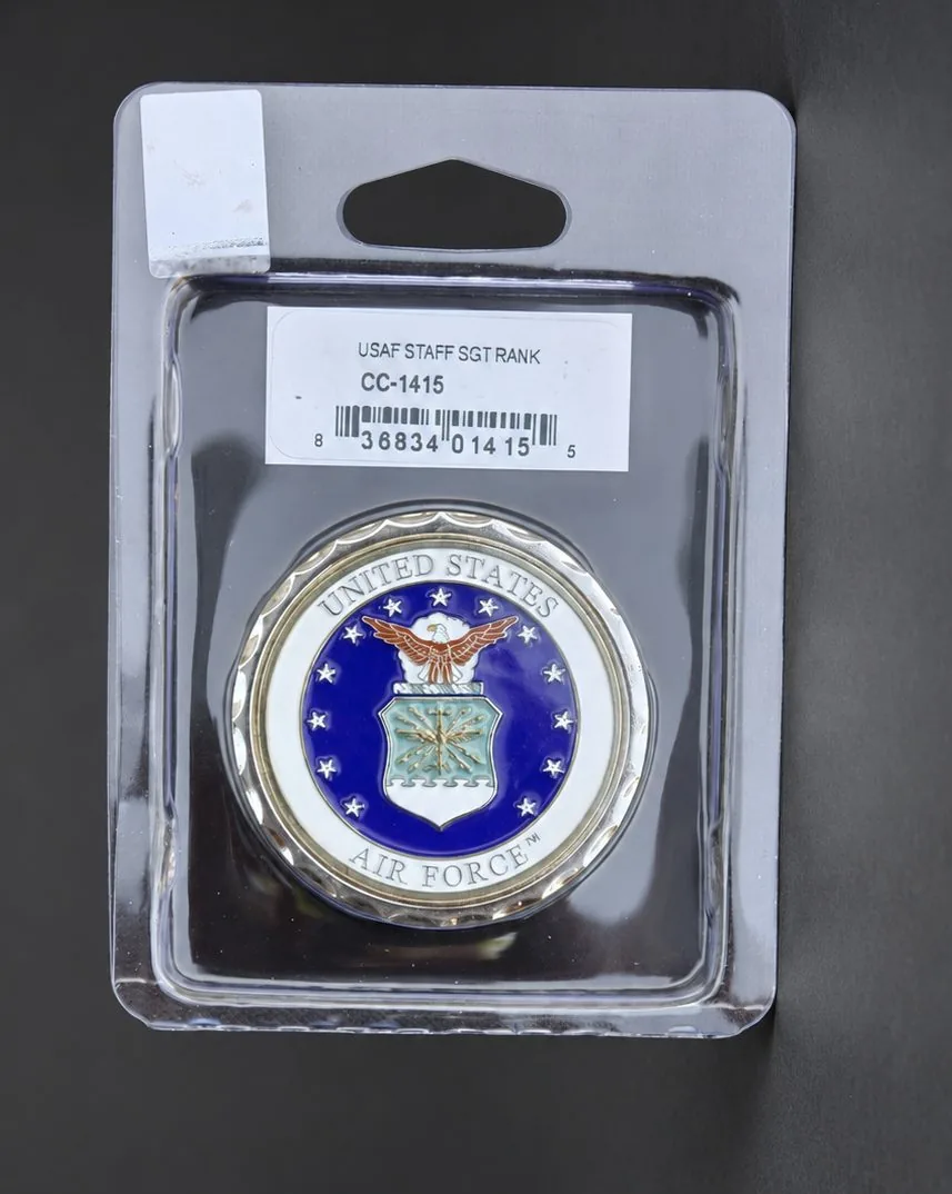 Custom laser engraved challenge coin, recognition ceremony award